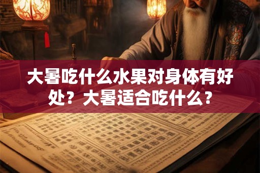 大暑吃什么水果对身体有好处？大暑适合吃什么？