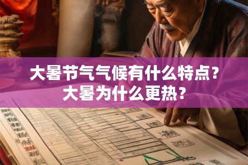 大暑节气气候有什么特点？大暑为什么更热？