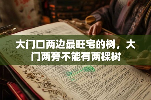大门口两边最旺宅的树，最旺人的三种花