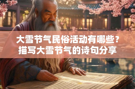 大雪节气民俗活动有哪些？描写大雪节气的诗句分享