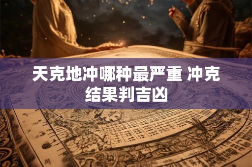 天克地冲怎么解(天克地冲的解救方法)