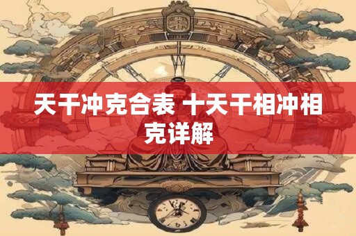 天干冲克合表 十天干相冲相克详解