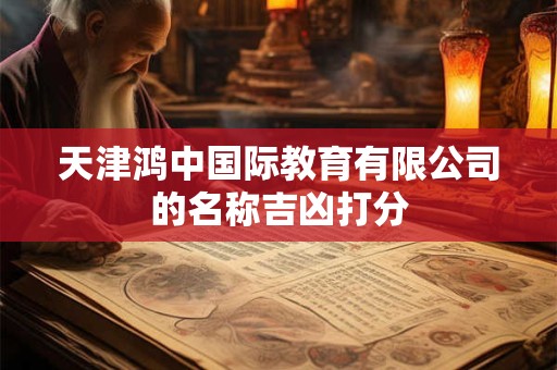 天津鸿中国际教育有限公司的名称吉凶打分