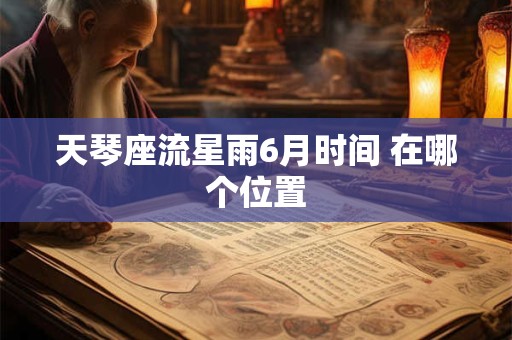 天琴座流星雨6月时间 在哪个位置