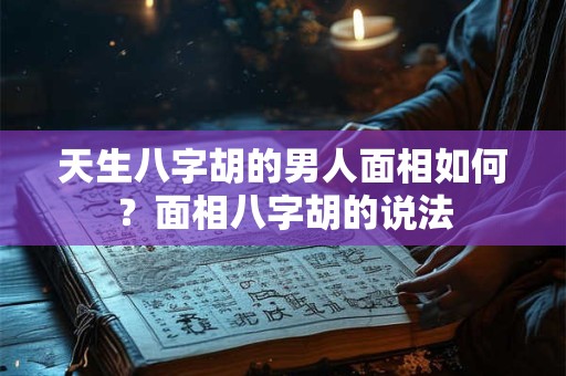 天生八字胡的男人面相如何？面相八字胡的说法