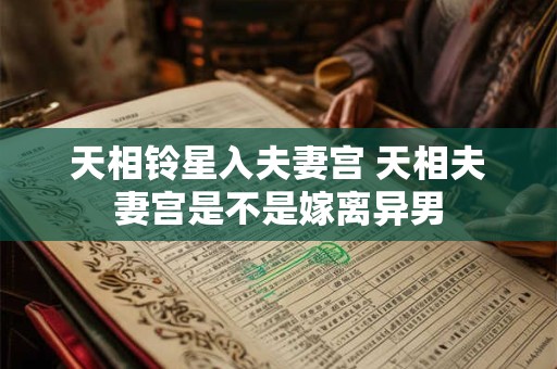 天相铃星入夫妻宫 天相夫妻宫是不是嫁离异男