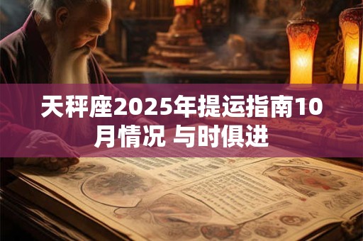 天秤座2025年提运指南10月情况 与时俱进