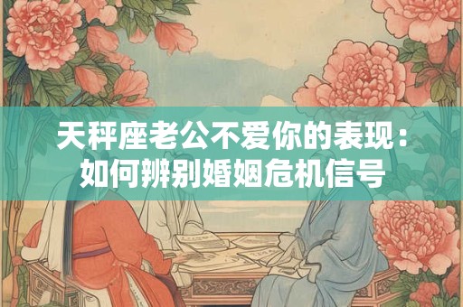 天秤座老公不爱你的表现：如何辨别婚姻危机信号