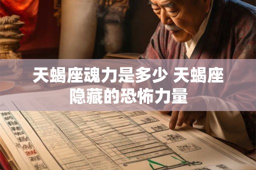 天蝎座魂力是多少 天蝎座隐藏的恐怖力量