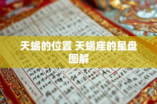 天蝎的位置 天蝎座的星盘图解