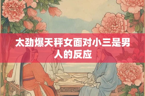 太劲爆射手女面对小三是男人的反应