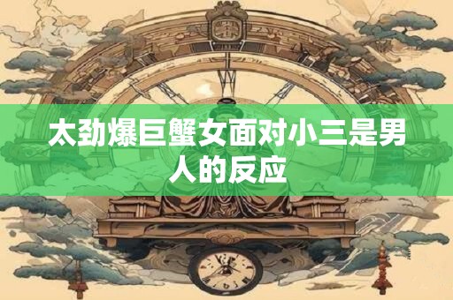 太劲爆巨蟹女面对小三是男人的反应