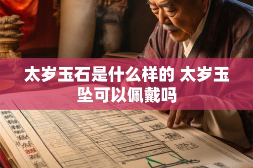 太岁玉石是什么样的 太岁玉坠可以佩戴吗
