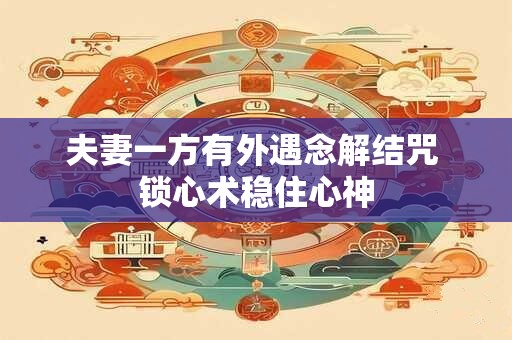 夫妻一方有外遇念解结咒 锁心术稳住心神