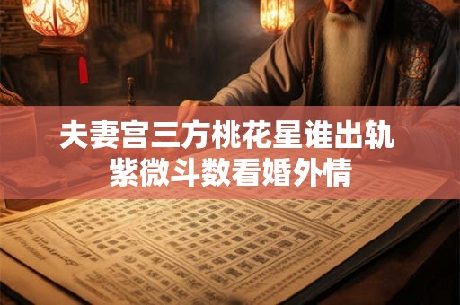 夫妻宫三方桃花星谁出轨 紫微斗数看婚外情