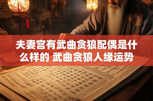 夫妻宫有武曲贪狼配偶是什么样的 武曲贪狼人缘运势旺盛