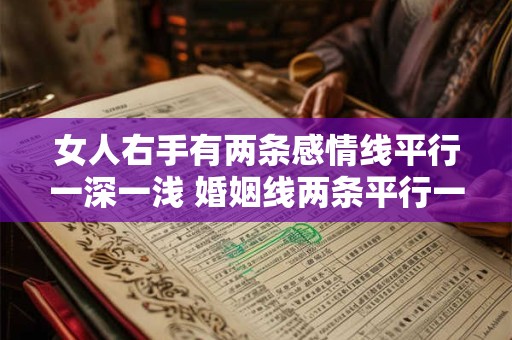 女人右手有两条婚姻线 婚姻线看感情运势