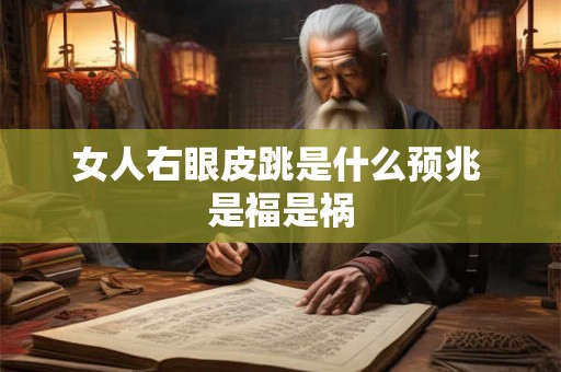 女人右眼皮跳是什么预兆 是福是祸