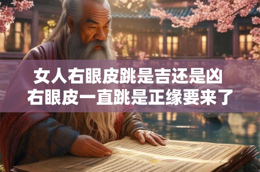 女人右眼皮跳是吉还是凶  事业恐有变故