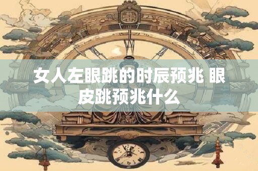 女人左眼跳的时辰预兆星期四会有好事吗