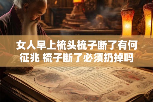 女人早上梳头梳子断了有何征兆 梳子断了必须扔掉吗