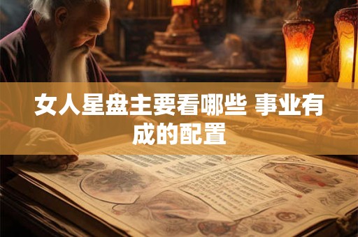 女人星盘主要看哪些 事业有成的配置