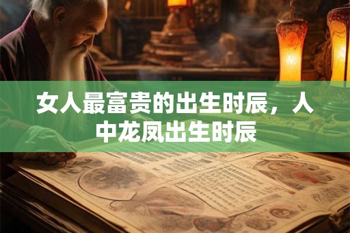 女人最富贵的出生时辰,人中龙凤出生时辰 女人最富贵的出生时辰,人中龙凤出生时辰