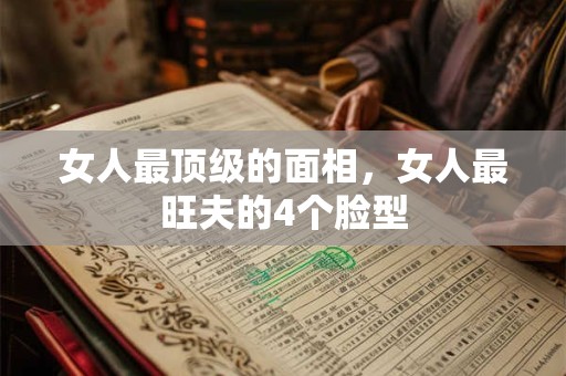 女人最顶级的面相，女人最旺夫的4个脸型