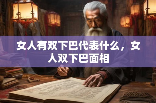 详细阅读:女人有双下巴代表什么,女人双下巴面相 女人有双下巴代表什么,女人双下巴面相
