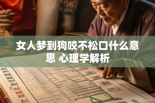 女人梦到狗咬不松口什么意思 心理学解析