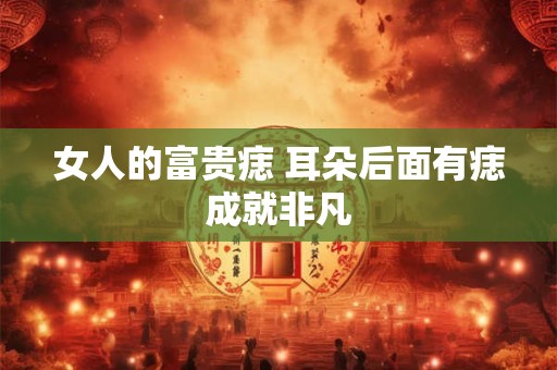 女人的四大富贵痣 真正富贵之极三处痣