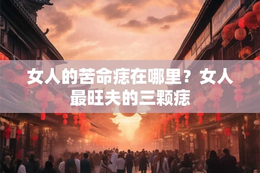 女人的苦命痣在哪里？女人最旺夫的三颗痣