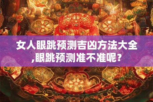 女人眼跳预测吉凶,如何从眼跳看吉凶？