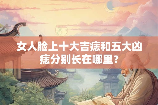 女人脸上十大吉痣和五大凶痣分别长在哪里？