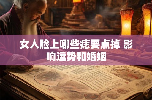 女人脸上哪些痣要点掉 影响运势和婚姻