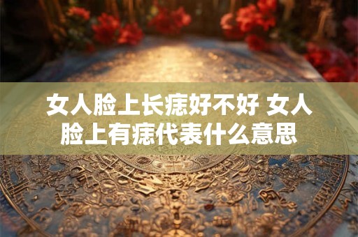 女人脸上长痣好不好 女人脸上有痣代表什么意思