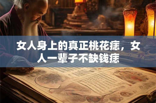 女人身上的真正桃花痣，女人一辈子不缺钱痣