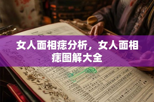 女人面相痣分析，女人面相痣图解大全