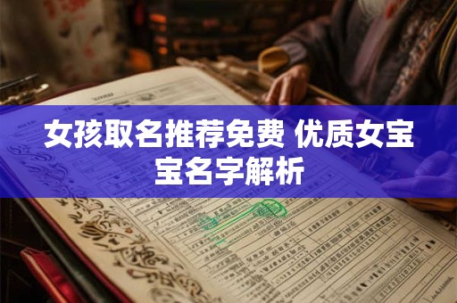 女孩取名推荐免费 优质女宝宝名字解析