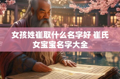 女孩姓崔取什么名字好 崔氏女宝宝名字大全