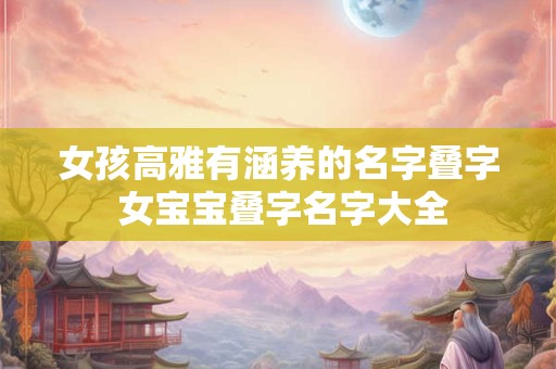 女孩高雅有涵养的名字叠字 女宝宝叠字名字大全