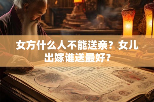 女方什么人不能送亲？女儿出嫁谁送最好？