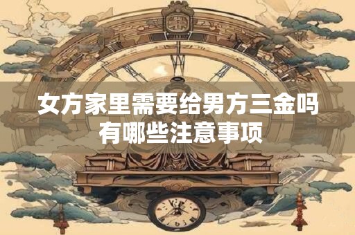 女方家里需要给男方三金吗 有哪些注意事项
