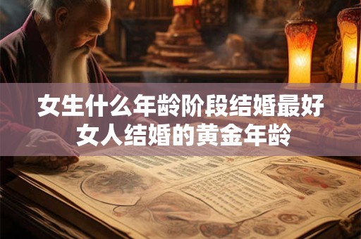 女生什么年龄阶段结婚最好 女人结婚的黄金年龄