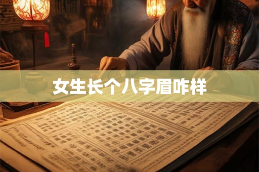 女生长个八字眉咋样