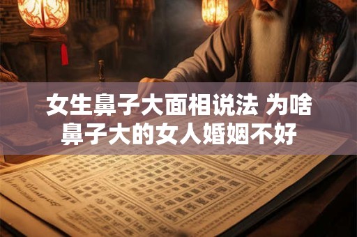 女生鼻子大面相说法 为啥鼻子大的女人婚姻不好
