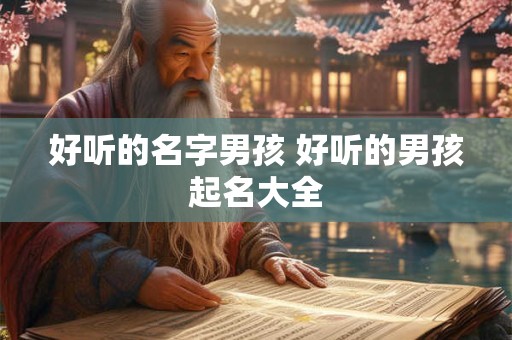 好听的名字男孩 好听的男孩起名大全
