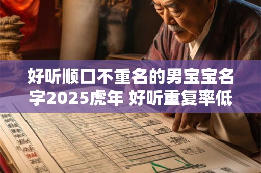 好听顺口不重名的男宝宝名字2025虎年 好听重复率低的起名方法