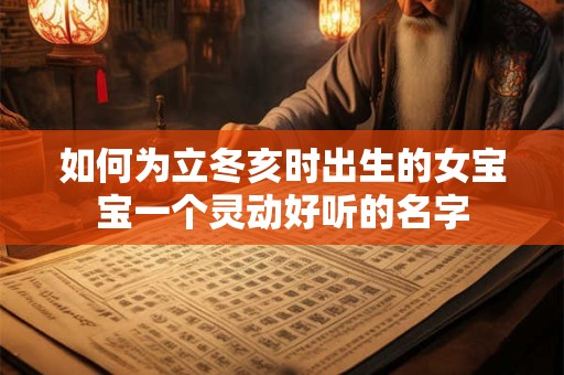 如何为立冬亥时出生的女宝宝一个灵动好听的名字