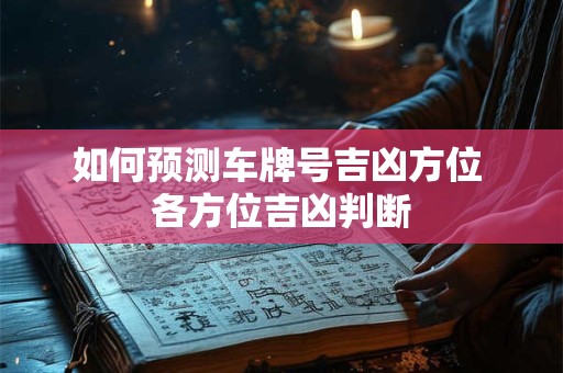 如何预测车牌号吉凶方位 各方位吉凶判断